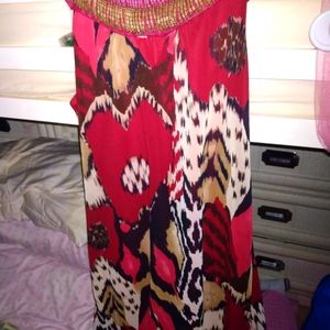 Cute animal print loose fitting sun dress